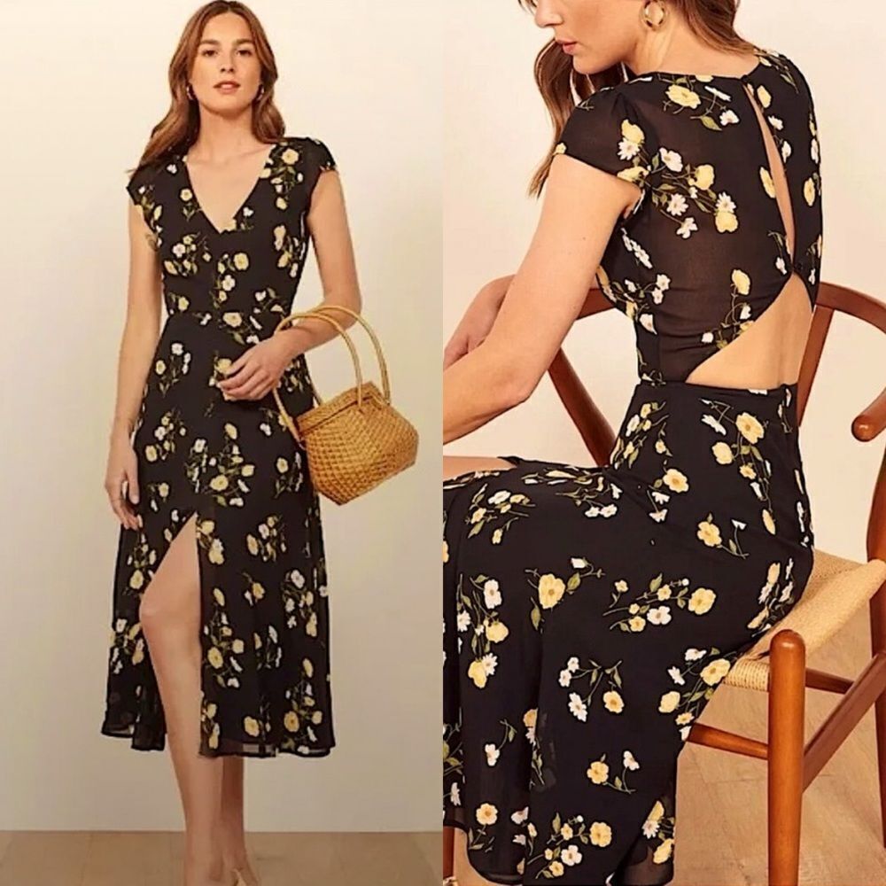NEW Reformation Wellfleet Dress in Piazza Print